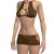 Clubwear dress, Sweet dress, top and skirt, brown