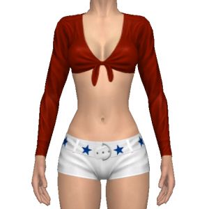 Texas girl costume, With dark red top 